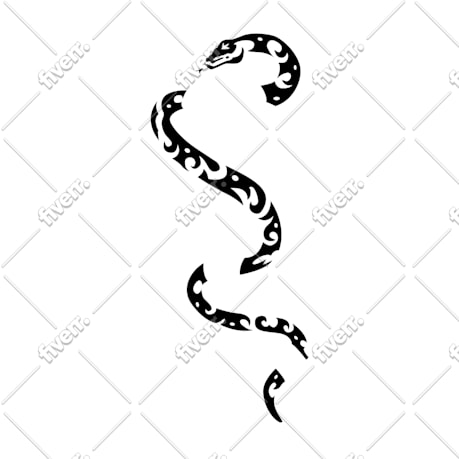 design a tribal style animal tattoo drawing