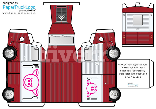 make a papercraft Citroen HY delivery van with your