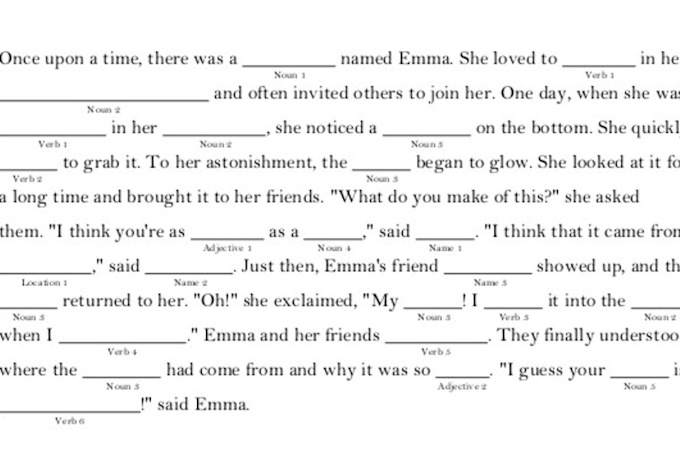 write a phrasal template word game - fiverr