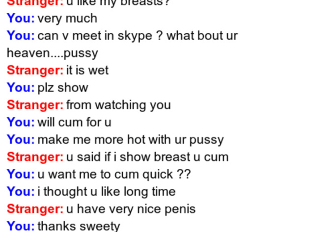sell Omegle sex chat logs