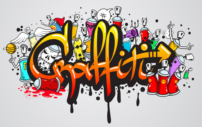 Draw Two Graffiti Sketches With Your Text