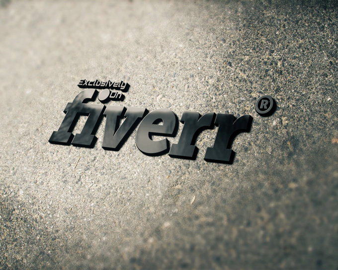 mockup fiverr 3d Simple make Your  3D Logo of Fiverr mockup