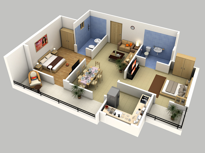 creates 3d floor  plan  or model  sketchup  the fastest best 