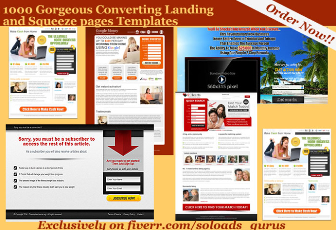 Provide 1000 Gorgeous Converting Landing And Squeeze Page Templates Real Estate Squeeze Page Templates