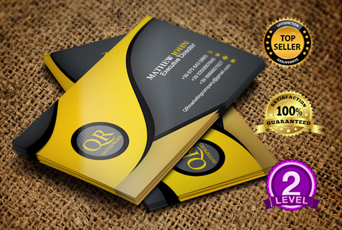 design OUTSTANDING 2side business card in 24 hrs