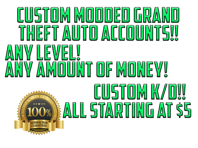 will make A Modded GTA 5 Online Account for $5