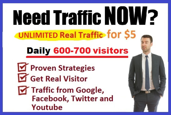 drive UNLIMITED Real traffic to your Website for Next 32 days - fiverr