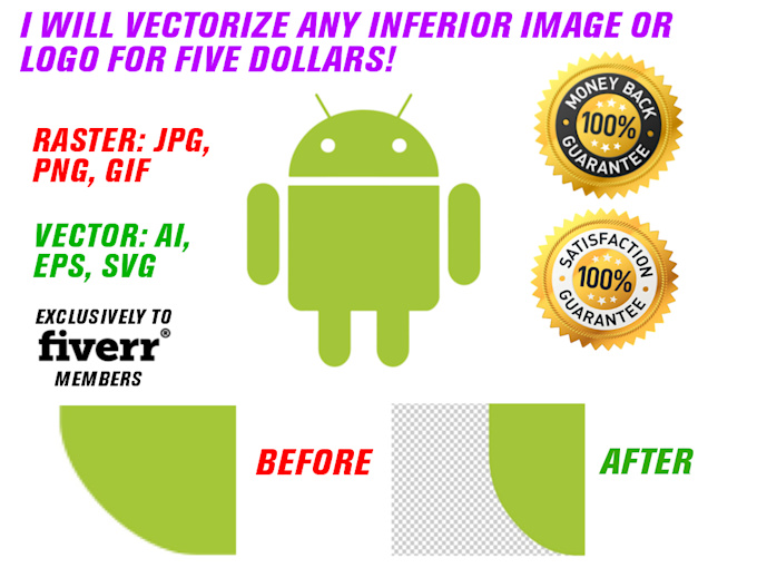 vectorize AND improve any logo in only 24 hours
