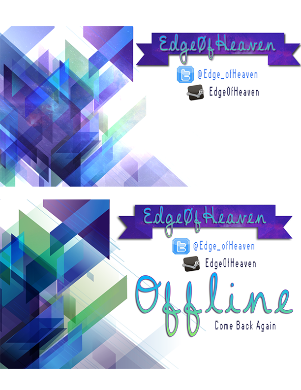 make matching twitch banner and offline graphics - fiverr