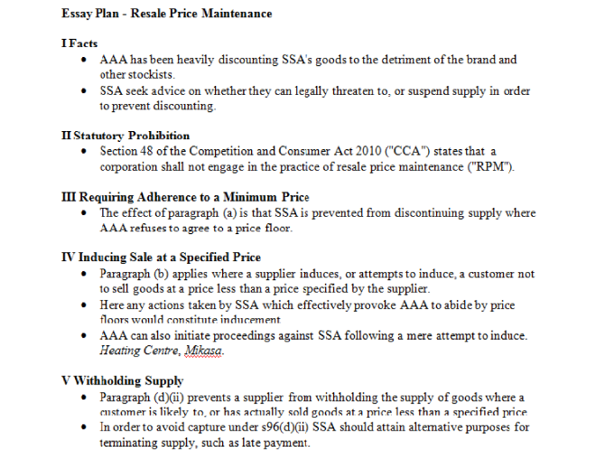 Write an essay plan | Ergo