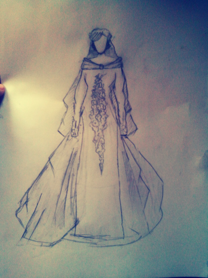 make sketches of dresses and act as a designer and