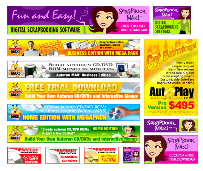 ... design Animated gif Banner with Click here Button for $5 in Banner Ads