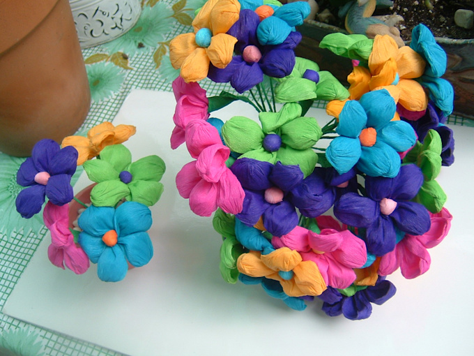 send you a small bouquet of Mexican Crepe Paper Flo