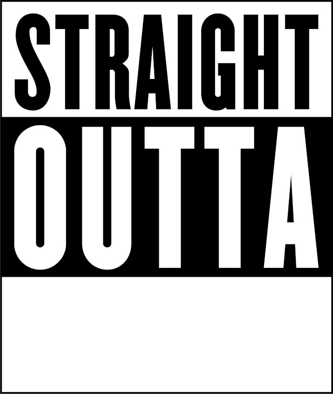 create a customized Straight Outta Compton vector i