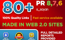 create 80 Real High Pr BACKLINKS, Dofollow PR8, PR9, Authority, Anchor, Seo