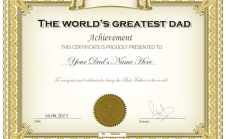 create High Quality Worlds GREATEST Dad Certificate for Fathers Day