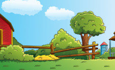 draw any simple landscape background cartoon illustration with my style