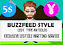 write Viral Buzzfeed Style List type Articles
